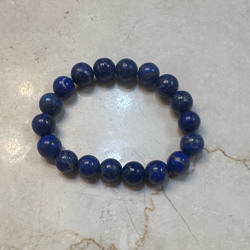 Blue Stone Beaded Bracelet